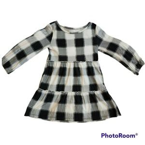 Old Navy Black/White Checked Dress SZ 5